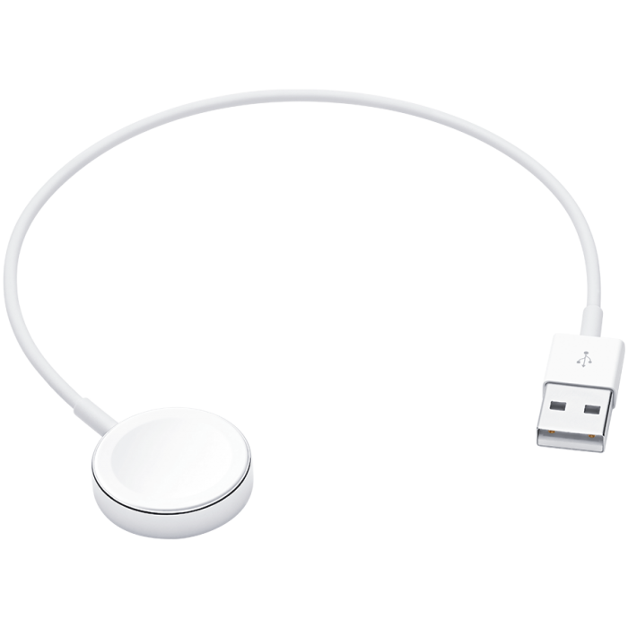 Кабель Apple USB с магнитным креплением для зарядки Apple Watch, 0,3 м, белый (MX2G2)