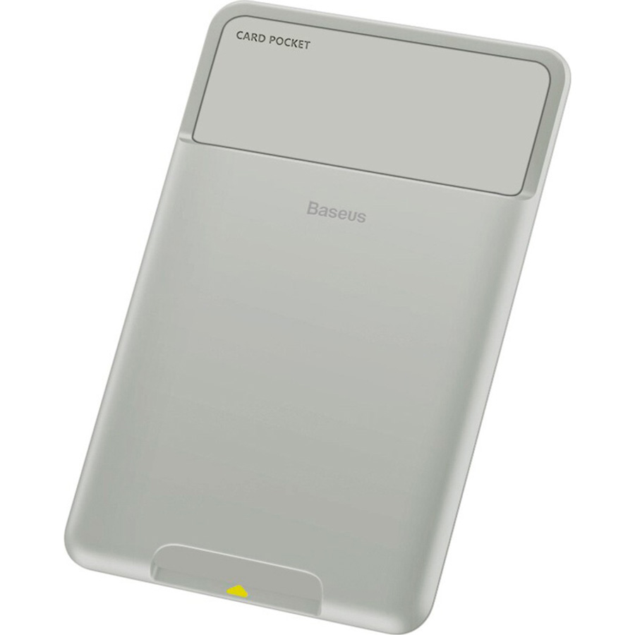 Футляр для кредитных карт Baseus Back Stick Silicone Card, серый (ACKD-B0G)