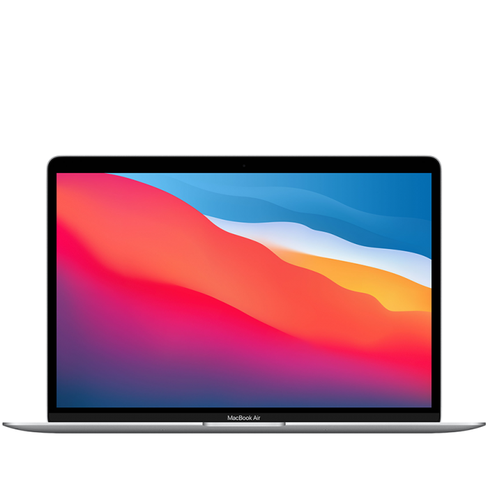 Apple MacBook Air (M1 8-core CPU and 7-core GPU, 2020) 8 ГБ, 256 ГБ SSD, серебристый (MGN93)