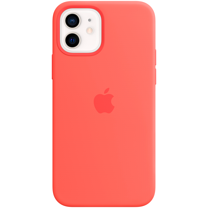 Чехол Apple MagSafe для iPhone 12/12 Pro, cиликон, розовый цитрус (MHL03)