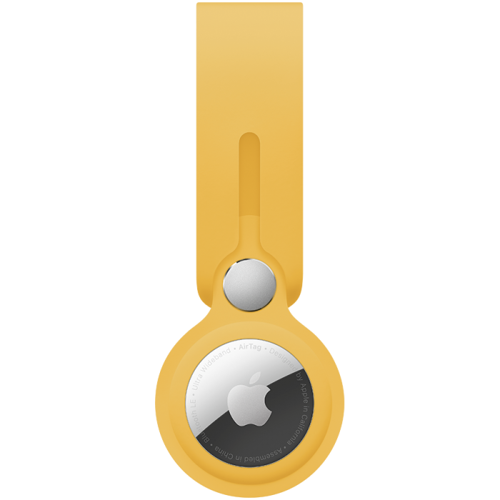 Подвеска для Apple AirTag, полиуритан, ярко-жёлтый (MK0W3)