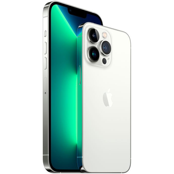 Apple iPhone 13 Pro 128ГБ серебристый (MLW23)