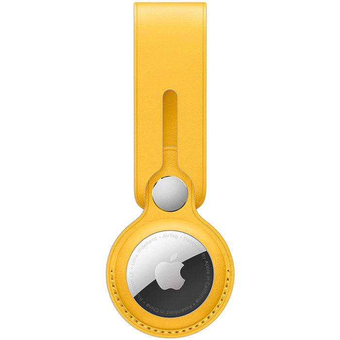 Брелок-подвеска для Apple AirTag, кожа, лимон мейра (MM003)