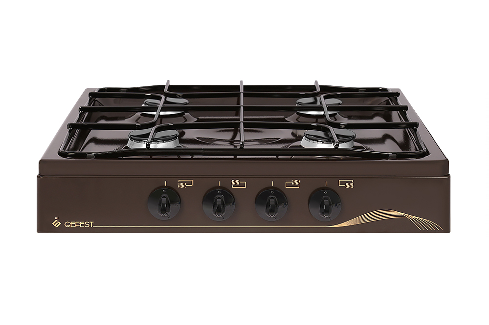 Настольная газовая плита Gefest (Гефест) ПГ 900, четырехконфорочная, коричневая (ПГ 900 К17)