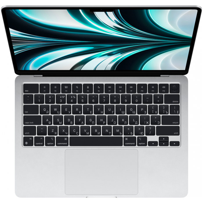 Apple MacBook Air 13 M2 (8‑core CPU, 8‑core GPU), 8 ГБ, 256 ГБ SSD, серебристый (MLXY3)