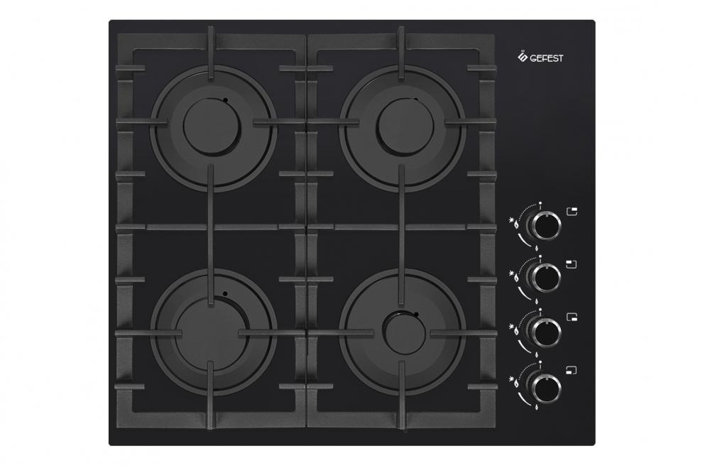 Встраиваемая газовая варочная панель Gefest (Гефест) СВН 2230, чёрная (СВН 2230 К3)